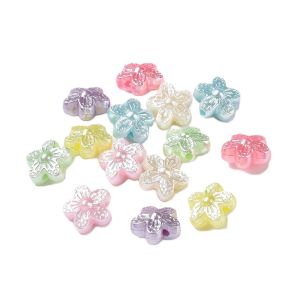 Akryylihelmi kirsikankukka pastellihelmiäis -värilajitelma n. 10x10 mm n. 10 g