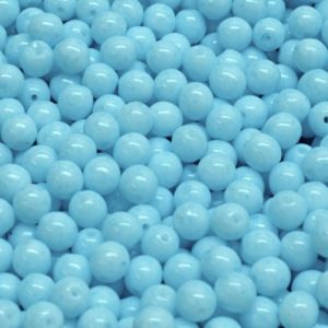 Pyöreä lasihelmi Tsekki opaakki pintaväri aqua 4 mm 30 kpl