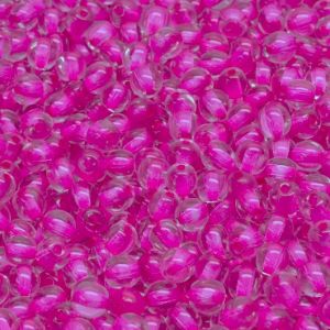 Pyöreä lasihelmi Tsekki kirkas/fuksia hurrikaani 4 mm 30 kpl