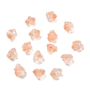 Kukka 8x10mm nuppu persikka / kultahippu 10 kpl
