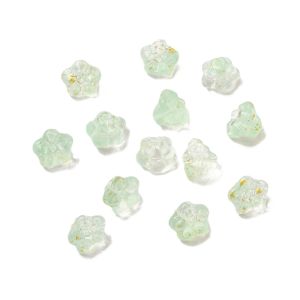 Kukka 8x10mm nuppu peridootti / kultahippu 10 kpl