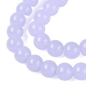 Pyöreä lasihelmi opaali kylmä vaalea violetti 6 mm 25 kpl