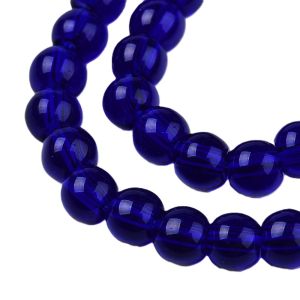 Pyöreä lasihelmi kirkas koboltti 4 mm 30 kpl
