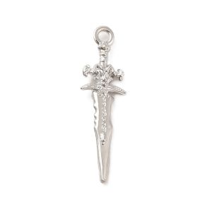 Metallimaskotti tikari 31x9 mm platinanvärinen