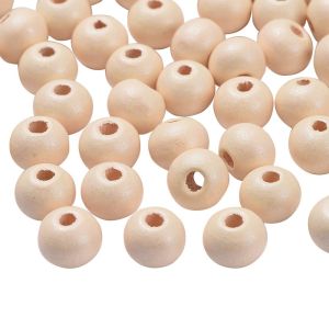 Puuhelmi pyöreähkö n. 8x7 mm helmiäis- shampanja n. 15g / n. 100 kpl