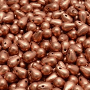Pisarahelmi 6x4 mm metallihohto kupari 30 kpl