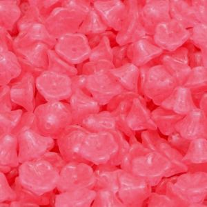 Kukka 5x7 mm pikkunuppu opaakki pintavärjätty vadelmanpunertava 10 kpl