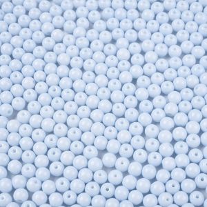 Pyöreä lasihelmi opaakki pintaväri n. 5,5 mm vaaleansininen n. 50 kpl