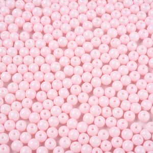 Pyöreä lasihelmi opaakki pintaväri n. 5,5 mm vaaleanpunainen n. 50 kpl