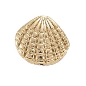 Metallihelmi näkinkenkä vaaka/pystyraidat 12x13,5 mm 14k kullattu 1 kpl