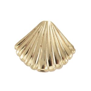 Metallihelmi näkinkenkä pystyraidat 13,5x16 mm 14k kullattu 1 kpl