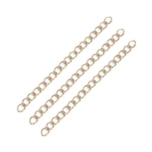 Säätöketju isolla silmukalla n. 4-5 cm 304 18k kullattua terästä 3 kpl
