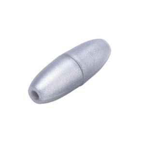 Turvalukko muovia kapea suippo hopea 20x11 mm