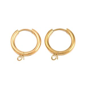 Korvakorurengas alasilmukalla 17x2,5 mm terästä kullanvärinen 1 pr