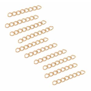 Säätöketju lyhyt isolla silmukalla n. 2-2,5 cm 304 18k kullattua terästä 10 kpl