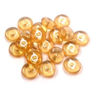 Rondelli 6 mm kirkas meripihka 20 kpl