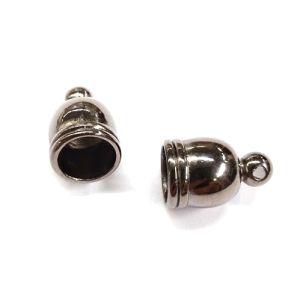 Kalotti/korunpääte gun metalin värinen akryyli n. 8 mm 2 kpl