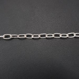 Pitkälenkkinen kaapeliketju 7,4x4 mm hopeoitu 10 cm