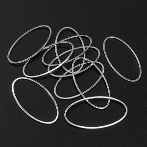Rengaslinkki suljettu ovaali hopeoitu 30x16 mm 10 kpl