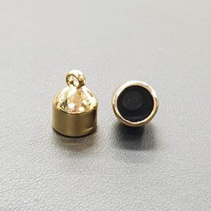Nauhanpääte liimattava holkki 14x10 mm kullanvärinen 8 mm 2 kpl