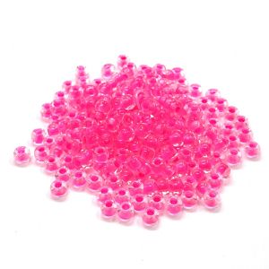 Siemenhelmi 6/0 Tsekki kirkas sisältä värjätty hot pink 10 g