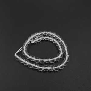 Tukkuerä kivihelmi pyöreä vuorikristalli 4 mm n. 17 cm nauha