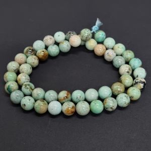 Tukkuerä kivihelmi pyöreä n. 6 mm B+ krysokolla n. 40 cm nauha