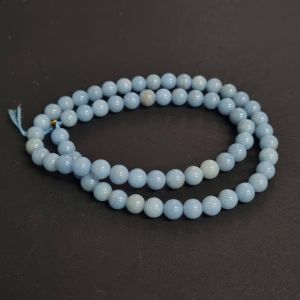 Tukkuerä kivihelmi A++ pyöreä 6 mm angeliitti n. 39 cm nauha