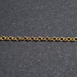 Ovaali kaapeliketju 2x1,5 mm kullanvärinen 10 cm