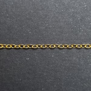 Litteä kaapeliketju 2,5x2 mm kullanvärinen 10 cm