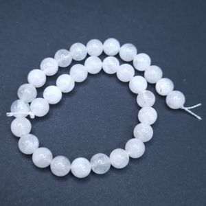 Tukkuerä kivihelmi pyöreä 6 mm kuukivi n. 19-20 cm nauha