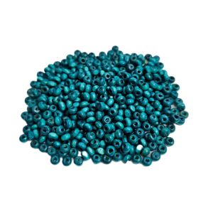 Puuhelmi rondelli n. 3x4 mm turkoosi n. 10 g