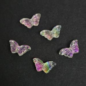 Perhonen 8x14,5 mm kirkas/magenta AB 5 kpl