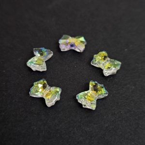 Kiinalainen kristallihelmi rusetti 7x10 mm kirkas AB 5 kpl