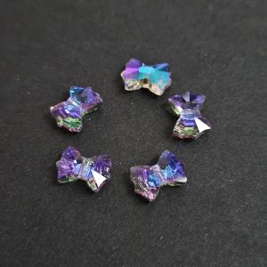 Kiinalainen kristallihelmi rusetti 7x10 mm violet AB 5 kpl