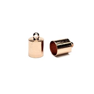 Nauhanpääte liimattava holkki 5x10 mm kirkas kuparinvärinen 4 kpl