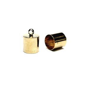Nauhanpääte liimattava holkki 6x11 mm kullanvärinen 2 kpl