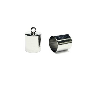 Nauhanpääte liimattava holkki 8x12 mm platinanvärinen 2 kpl