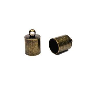 Nauhanpääte liimattava holkki 6x11 mm antiikkimessinginvärinen 2 kpl