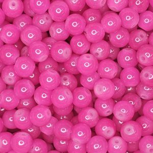 Pyöreä lasihelmi läpikuultava pintaväri n. 8 mm tumma pinkki 25 kpl