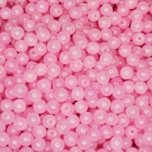 Pyöreä lasihelmi läpikuultava pintaväri n. 6 mm bubblegum 25 kpl