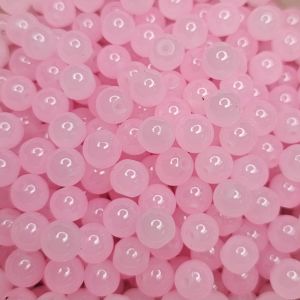 Pyöreä lasihelmi läpikuultava pintaväri n. 8 mm vaalea pinkki 25 kpl