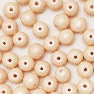 Pyöreä lasihelmi opaakki pintaväri n. 5,5 mm vaalea persikka n. 50 kpl
