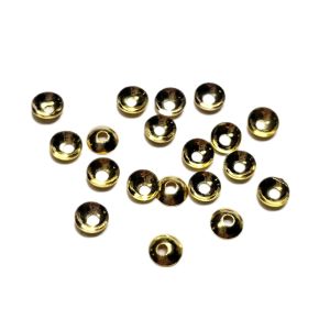 Kalotti hopeoitu pieni 4 mm sileä kullanvärinen n. 20 kpl