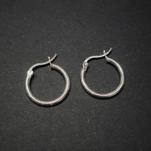 Korvakorurengas saranakiinnityksellä 18,5x17,5 mm 925 sterlinghopeaa 1 pr