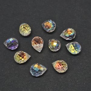 Pisarahelmi särmikäs 8x10 mm kirkas AB 10 kpl