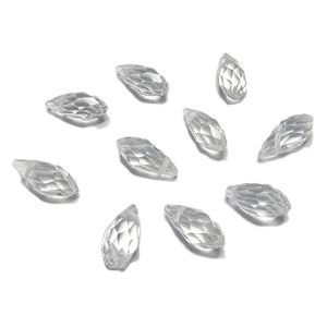 Pisarahelmi särmikäs 6x12 mm kirkas 10 kpl