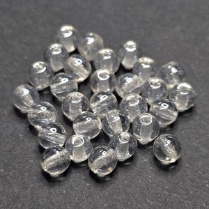 Pyöreä lasihelmi lysteri kirkas 4 mm 30 kpl