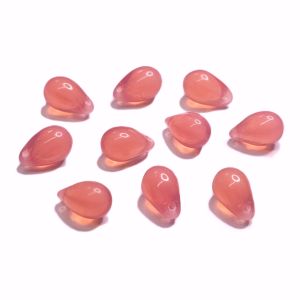 Pisarahelmi 9x6 mm opaali mansikanpunainen 10 kpl