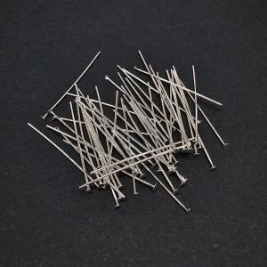 Korupiikki tasapää hopeoitu 2.5 cm 48-50 kpl